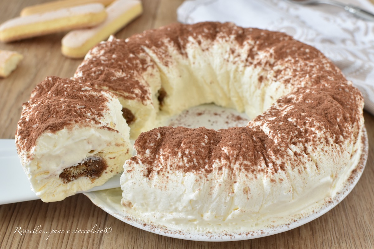 TIRAMISU Ciambella senza Uova crude Ricetta DOLCE facilissimo