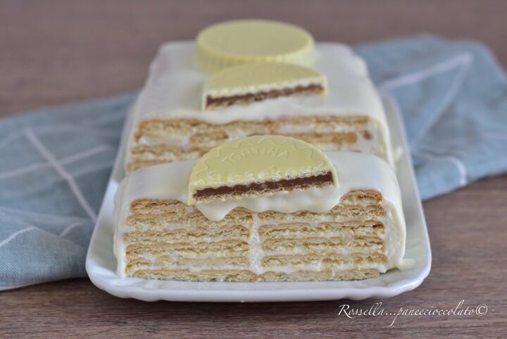 Semifreddo Biscotti e Cioccolato Bianco Ricetta Dolce dessert fresco