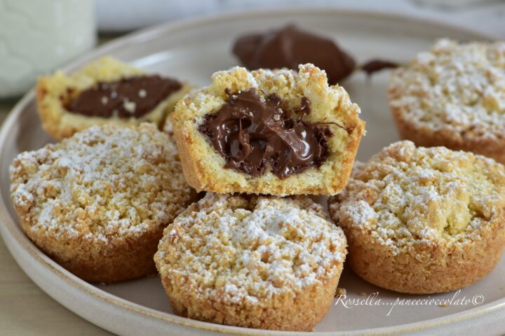 SBRICIOLATINE Muffin alla Nutella Ricetta facile Dolci Monoporzione