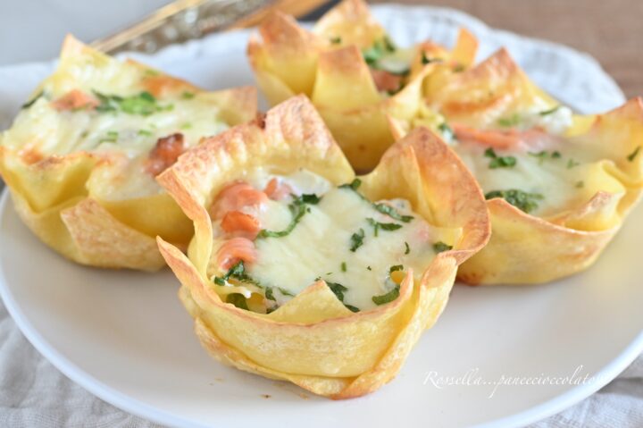 LASAGNE Cup Cake al Salmone perfette anche da ANTIPASTO