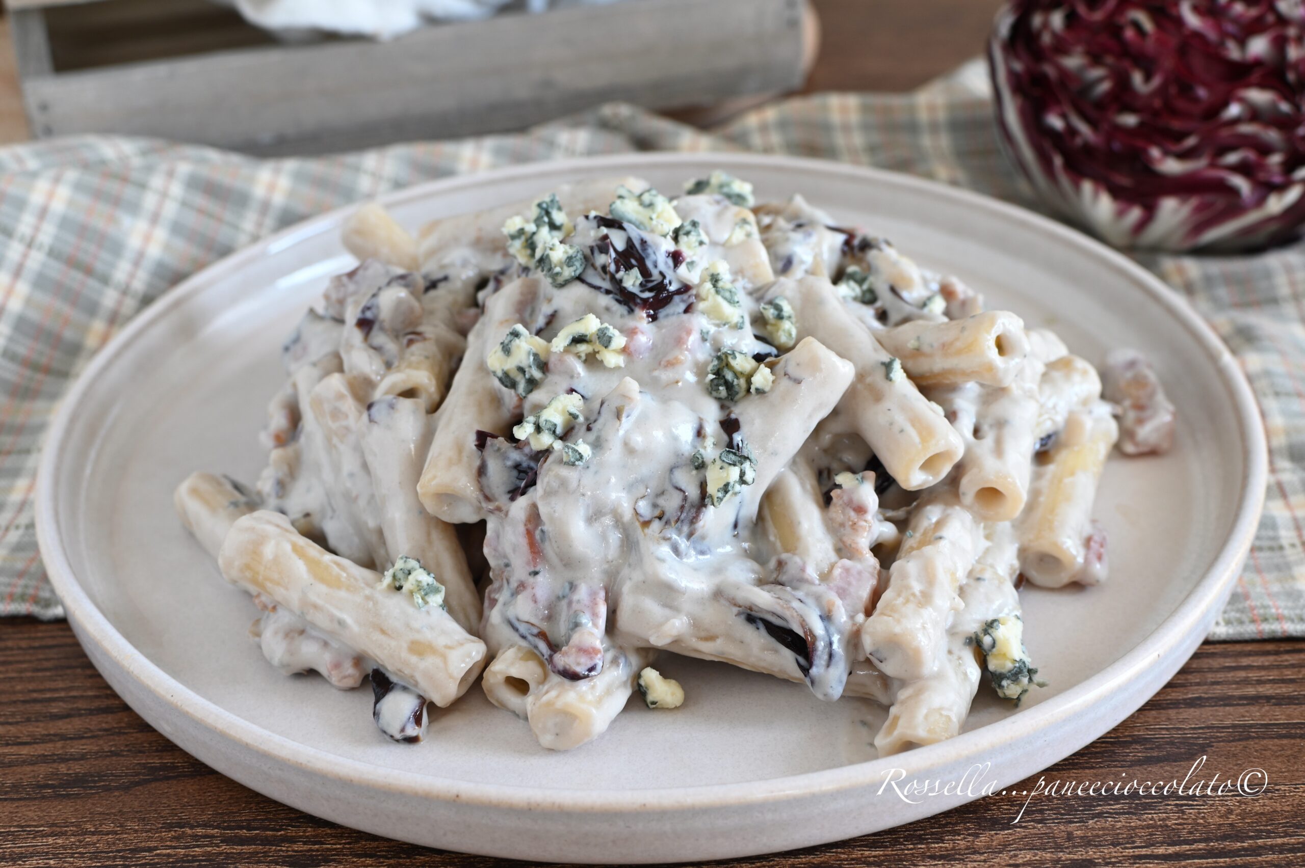 Pasta Radicchio E Gorgonzola Con Pancetta La Ricetta Cremosa