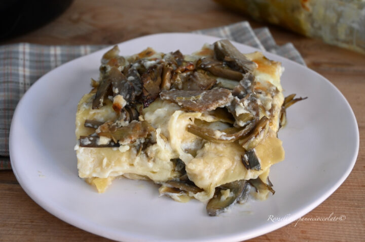 LASAGNE ai CARCIOFI Bianca primo piatto Ricetta cottura al forno