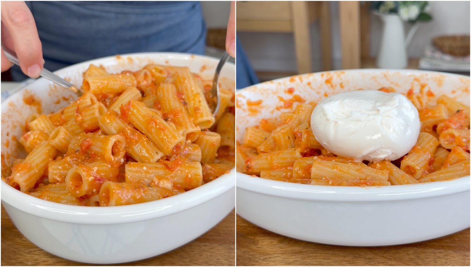 Pasta Pomodoro e Burrata Ricetta cremosa anche come pasta fredda