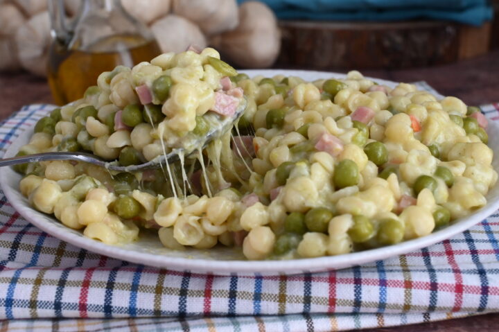 PASTA PISELLI e PROSCIUTTO la ricetta in una pentola sola