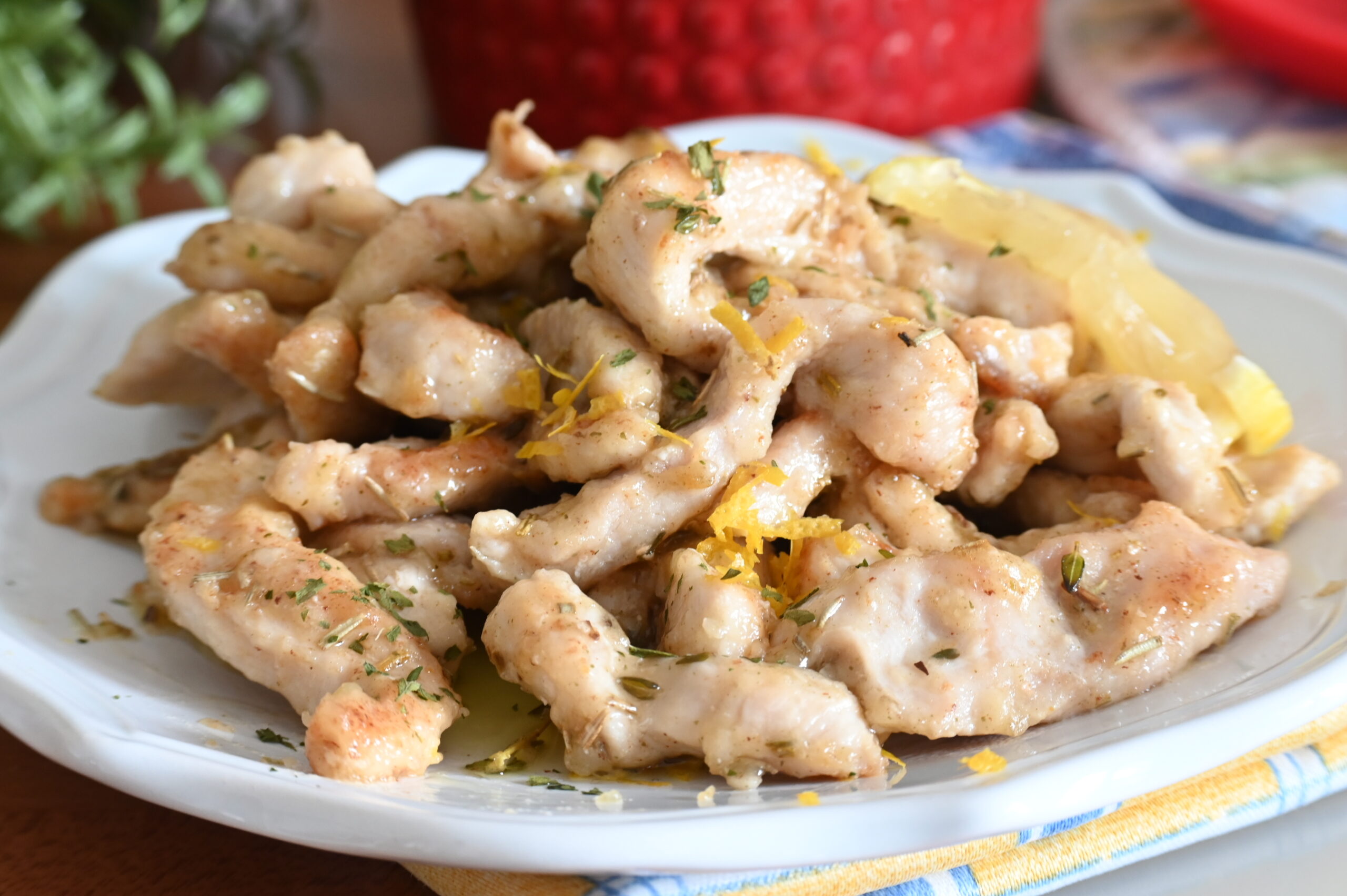 STRACCETTI di POLLO al Limone in Padella succosi e cremosi