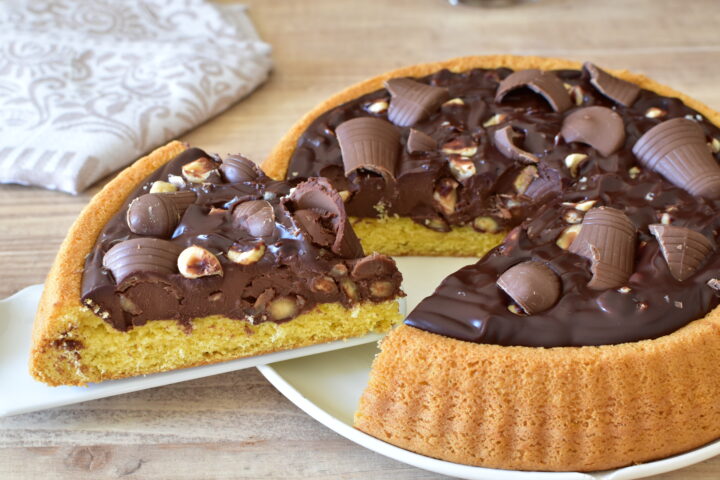 crostata morbida con cioccolato al latte