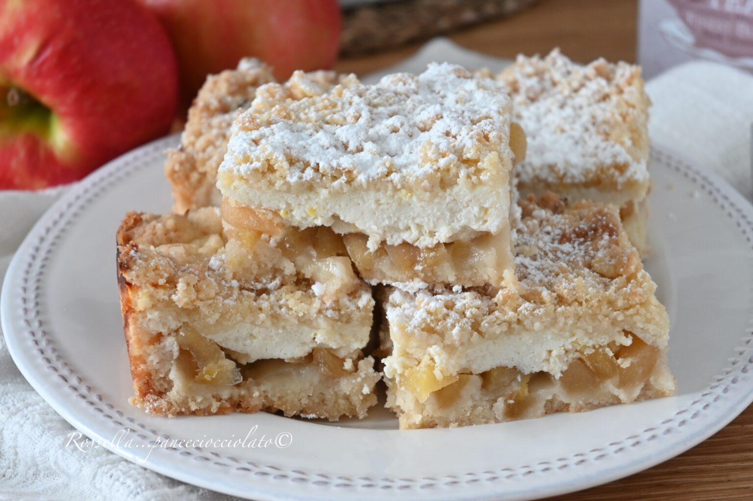 TORTA DI MELE con RICOTTA Sbriciolata