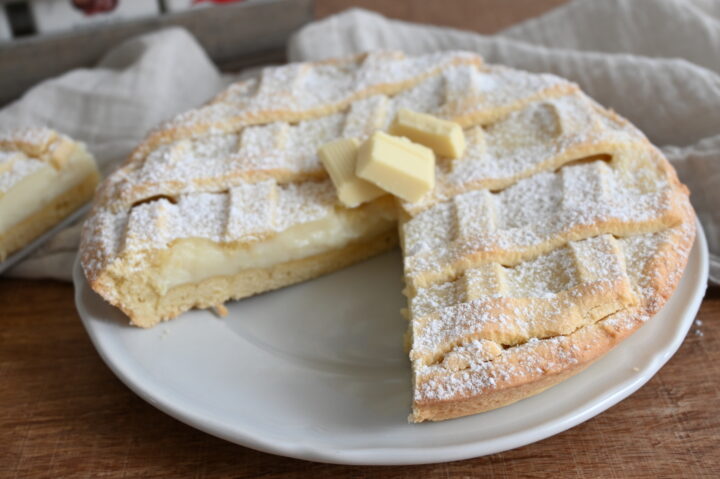 CROSTATA con Crema Pasticcera al Cioccolato bianco