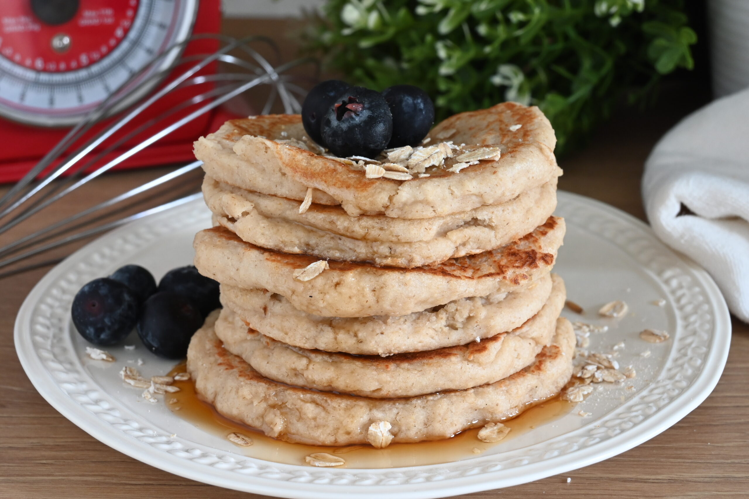 pancake con farina di avena e albume