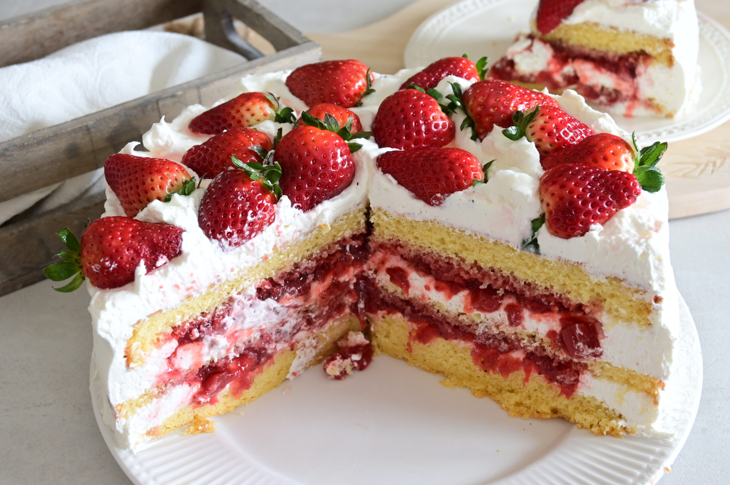 Torta alle Fragole con Panna
