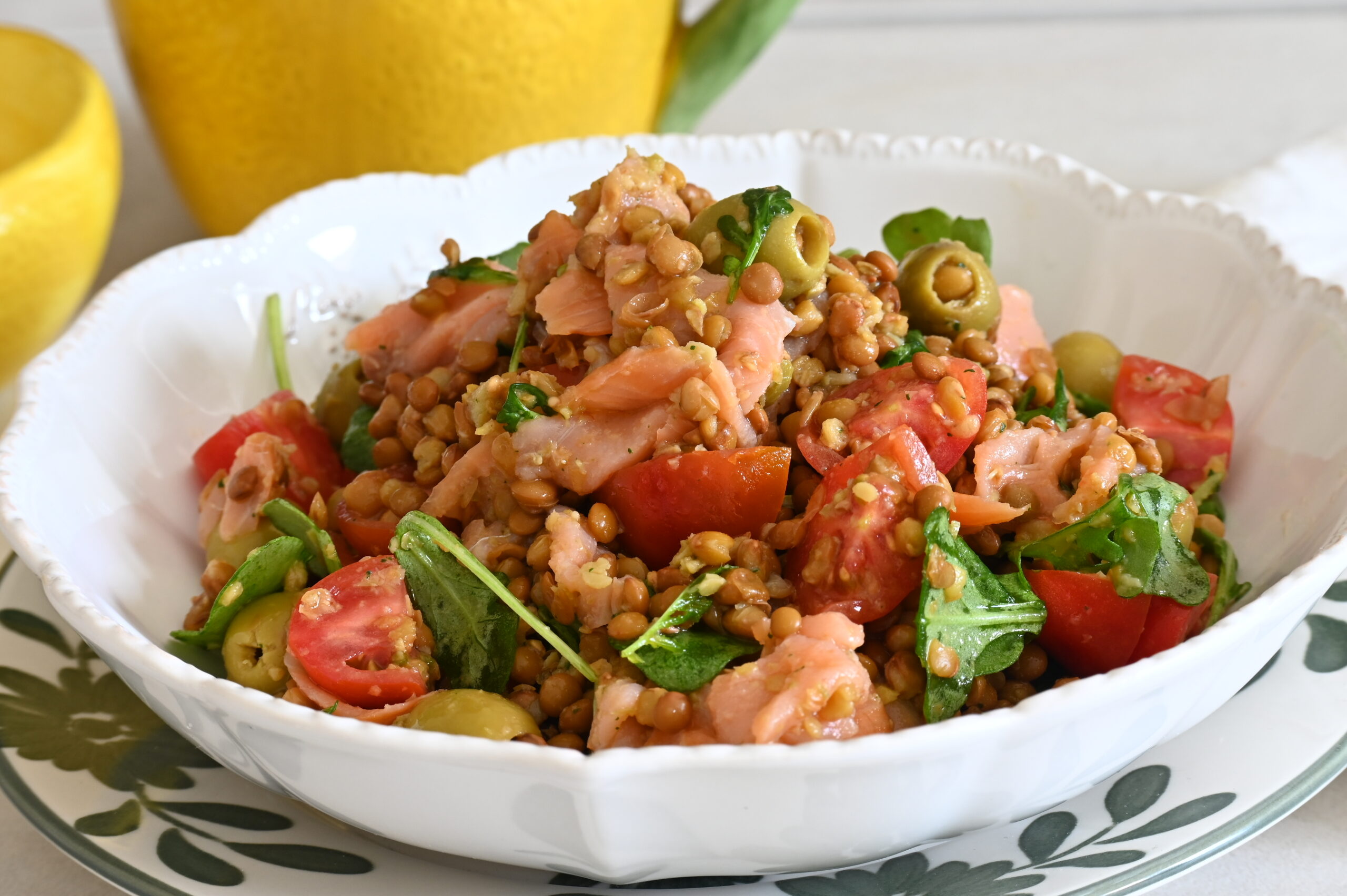 Insalata di Lenticchie e Salmone