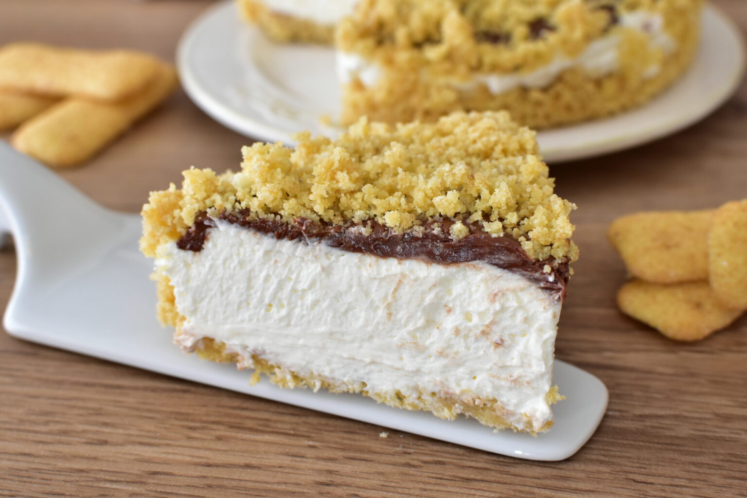 TORTA FREDDA con PAVESINI con Yogurt e Nutella senza cottura