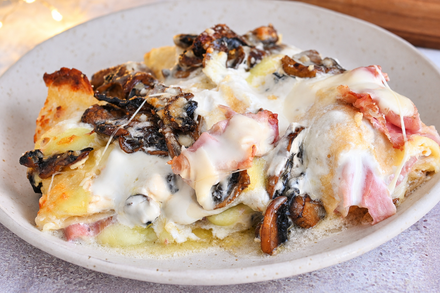 Crepes Funghi e Speck