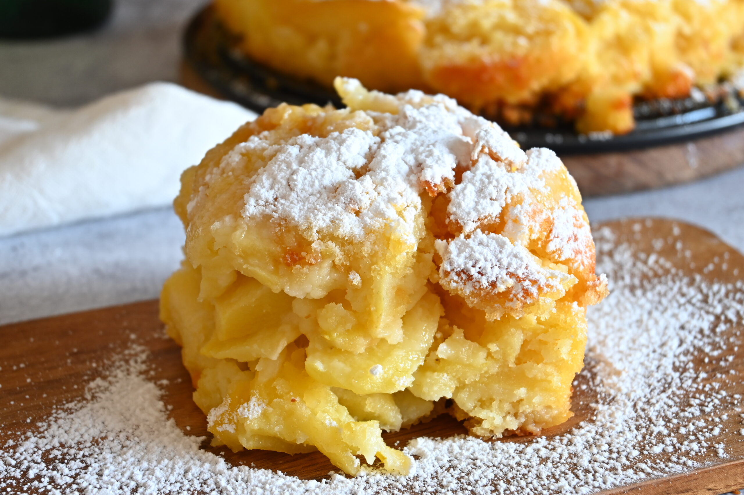 Torta ricotta mele e crema