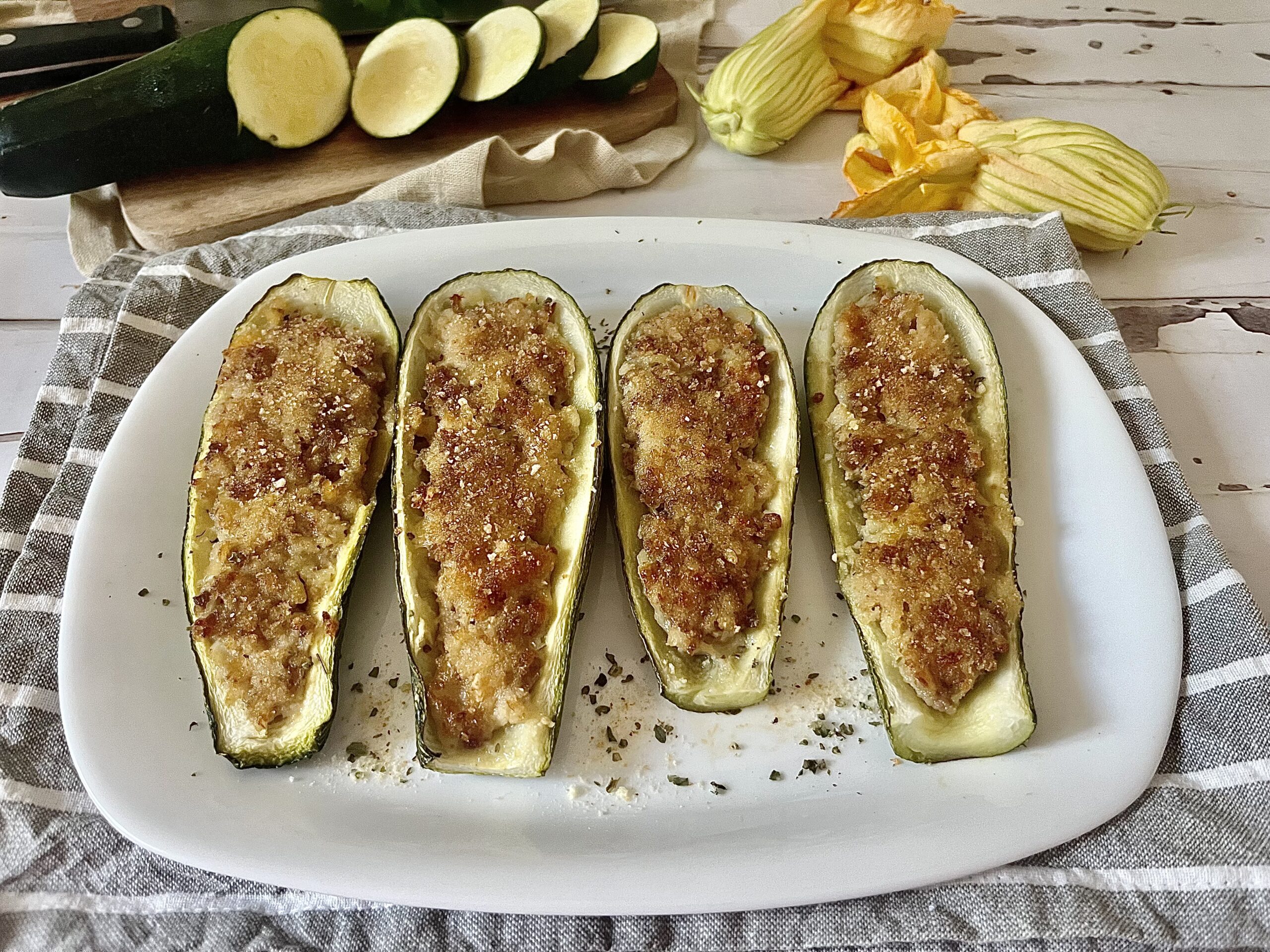 Zucchine ripiene al forno - Blog di ricette salutari