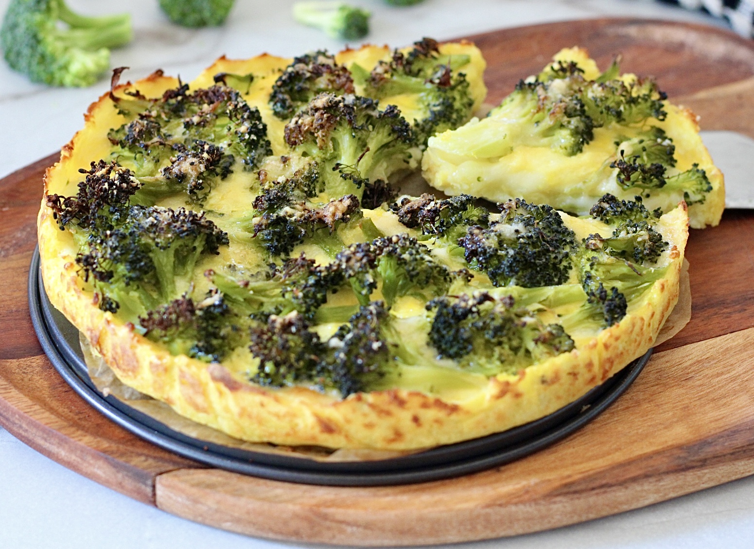 Tortino patate e broccoli con cuore cremoso senza farina