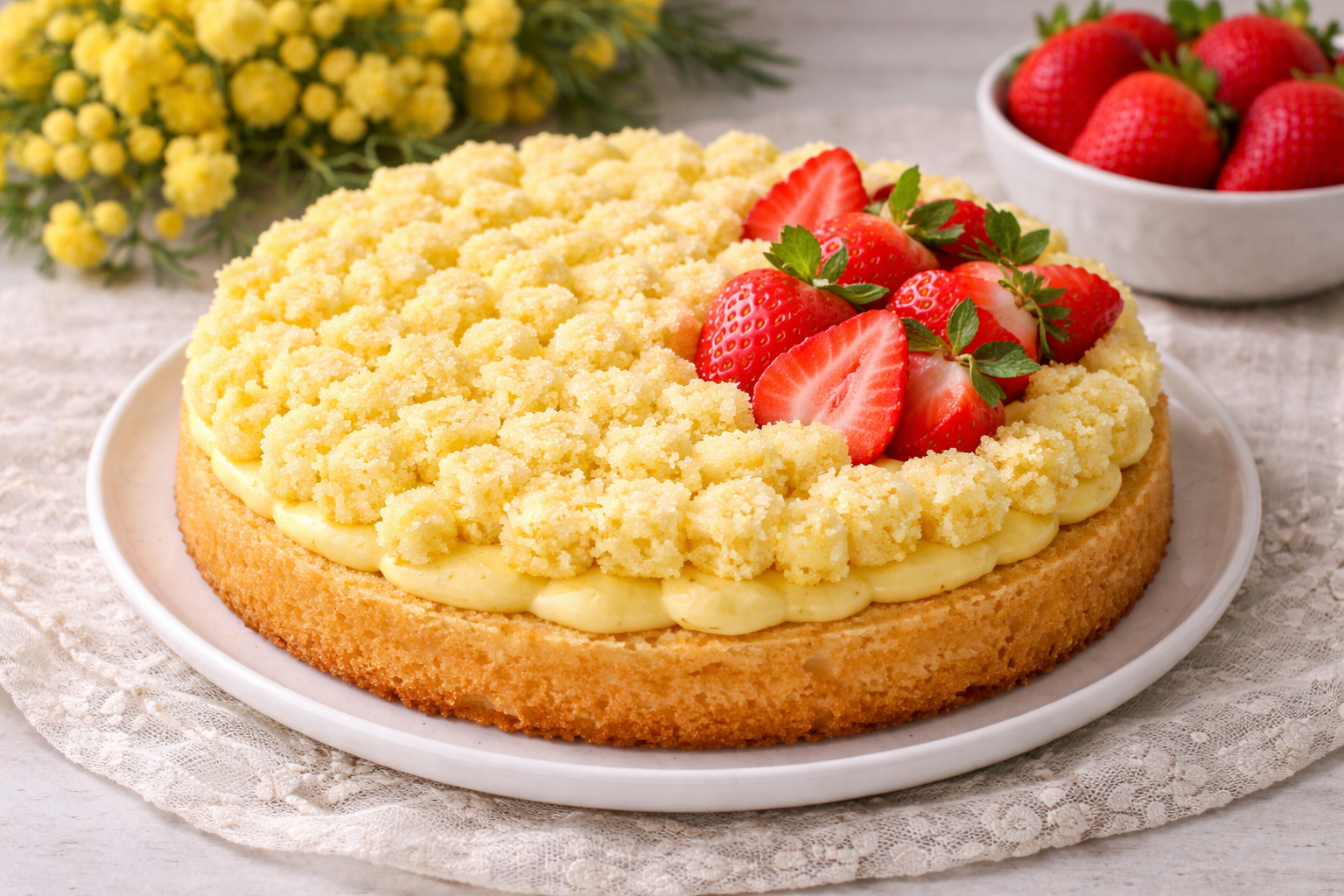 crostata mimosa soffice