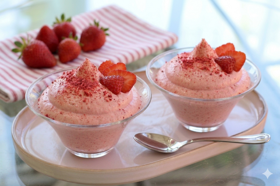 Spumone di fragole light in 5 minuti 