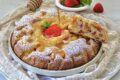 Torta alle fragole ricetta con marmellata alle albicocche, senza burro.