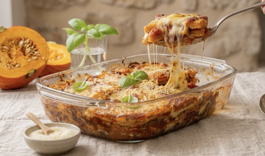 parmigiana di zucca filante