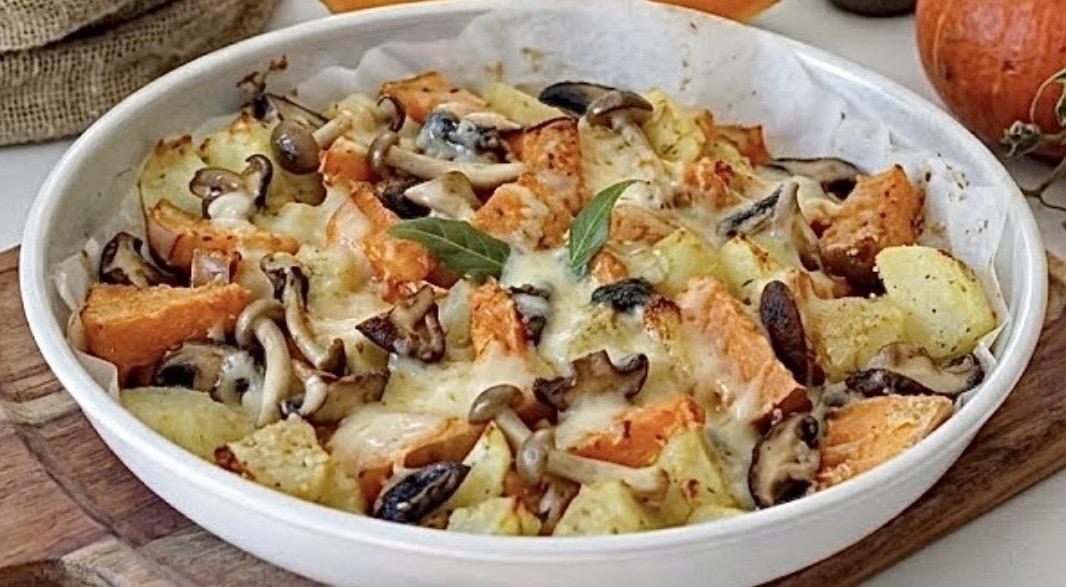 sformato patate zucca e funghi