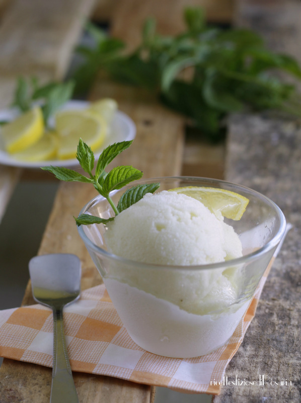 sorbetto limone e menta