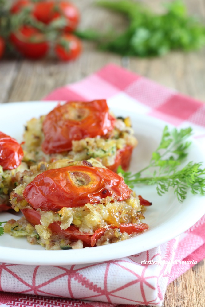 pomodori ripieni pane e mortadella