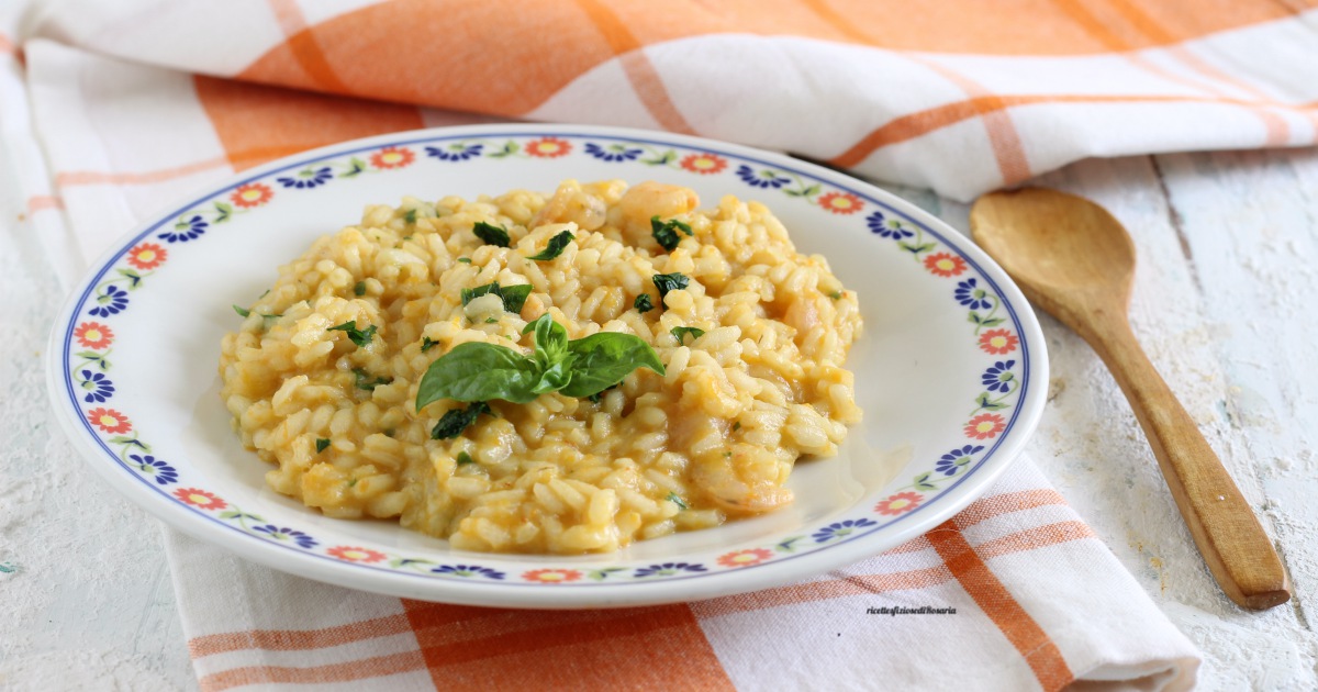 Risotto zucca e gamberi surgelati ricettesfiziosedirosaria