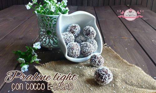 Praline light con cocco e cacao (45 calorie l'una)