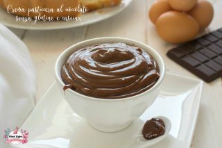 Crema pasticcera al cioccolato senza glutine e caseina