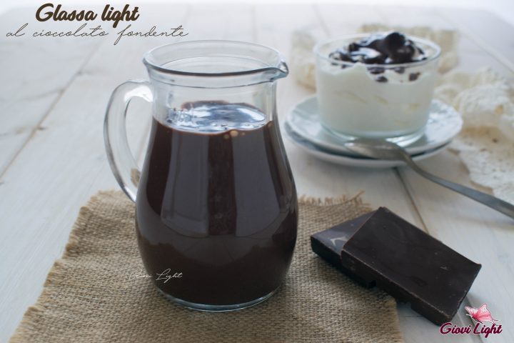 Glassa light al cioccolato fondente