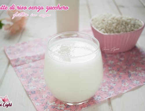 Latte di riso senza zucchero fatto in casa