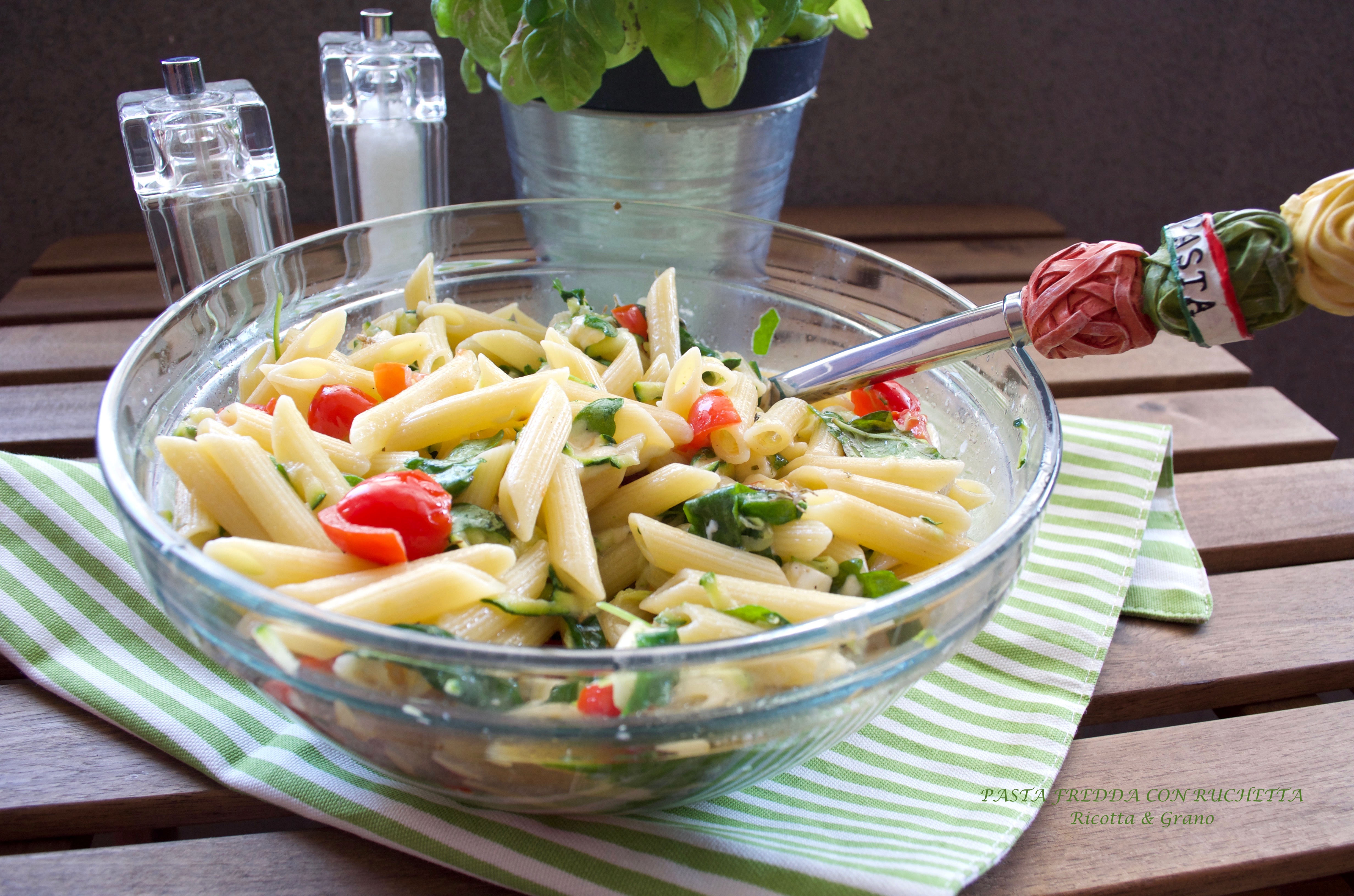 pasta fredda con ruchetta