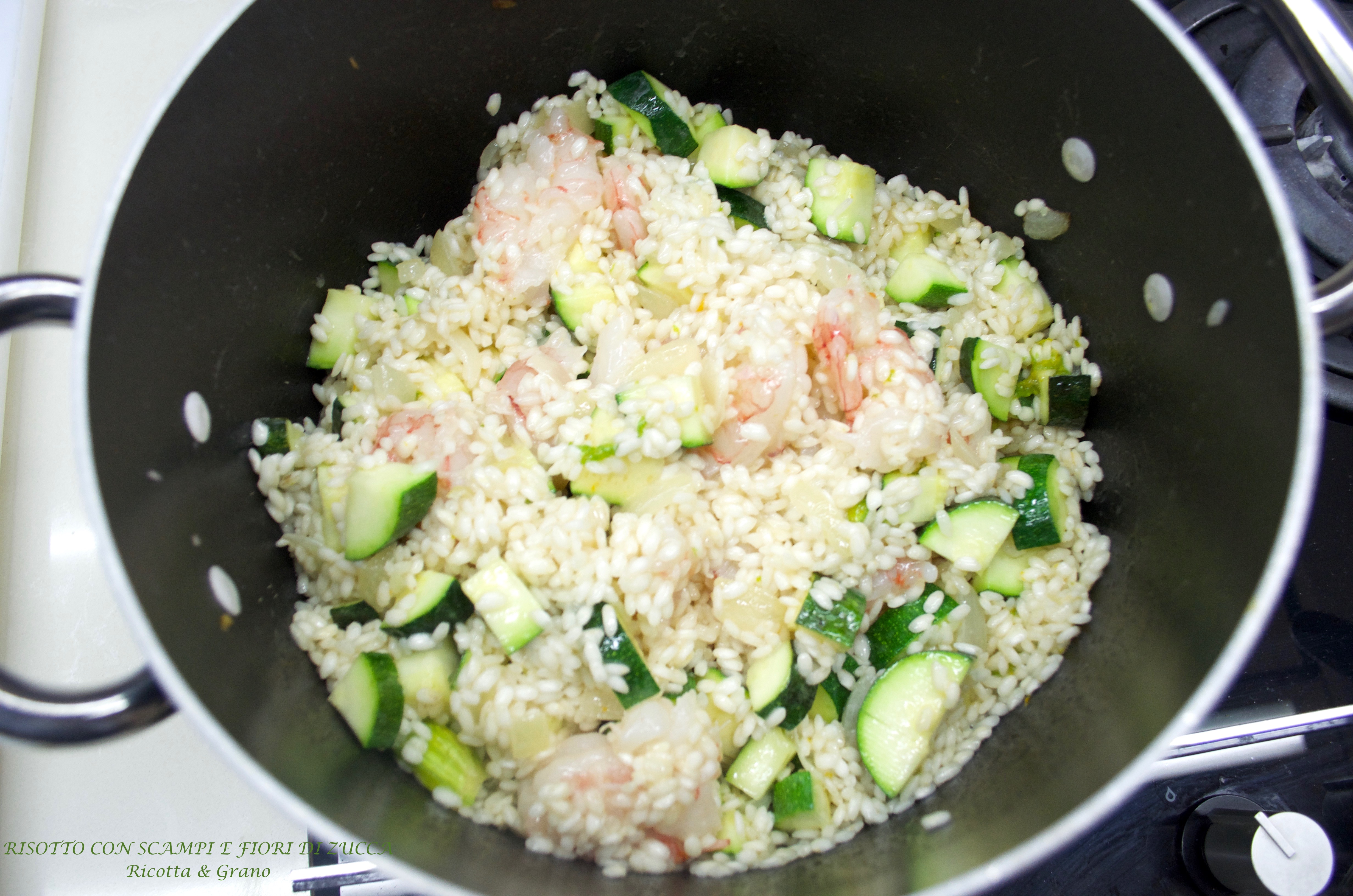 RISOTTO CON SCAMPI E FIORI DI ZUCCA - Ricotta & Grano Blog