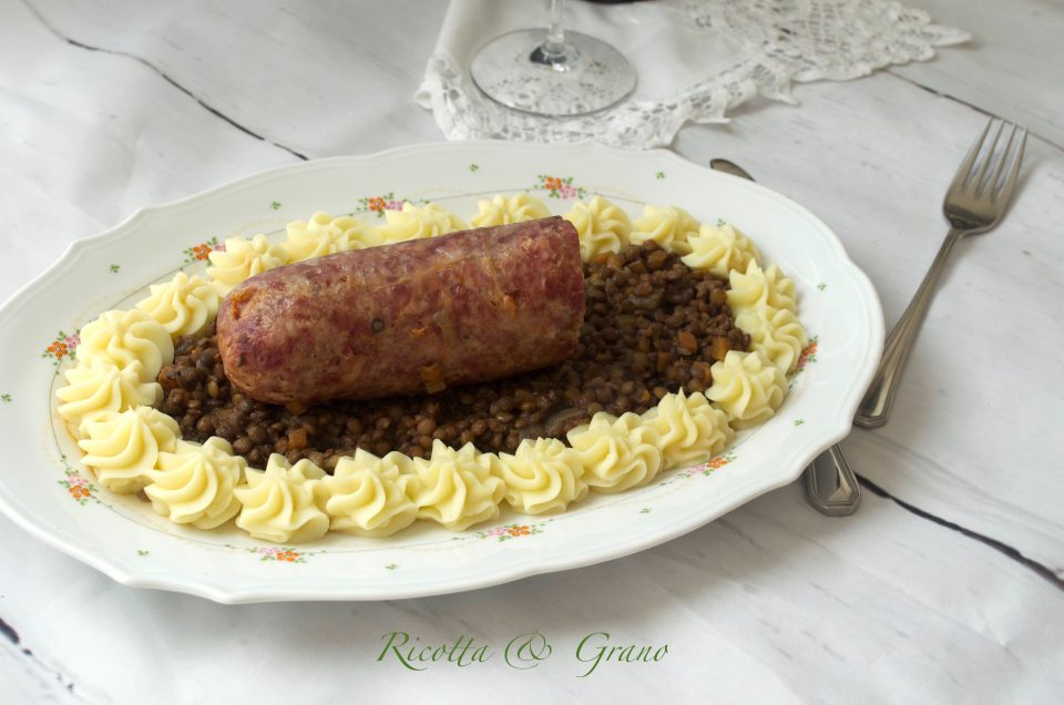 Salame cotto con lenticchie e purè di patate Ricotta & Grano Blog GZ