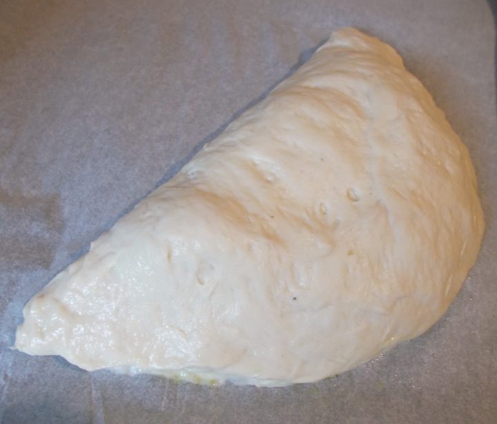 Calzone al pesto e mozzarella