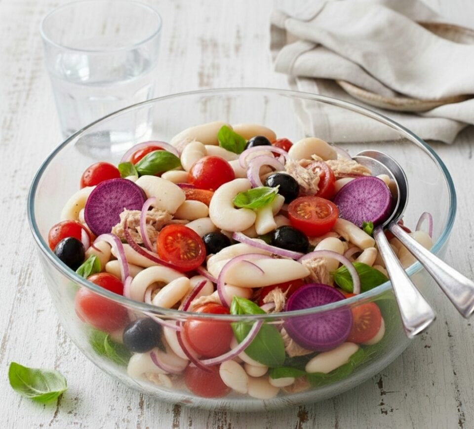 Insalata di fagioli di Spagna e tonno