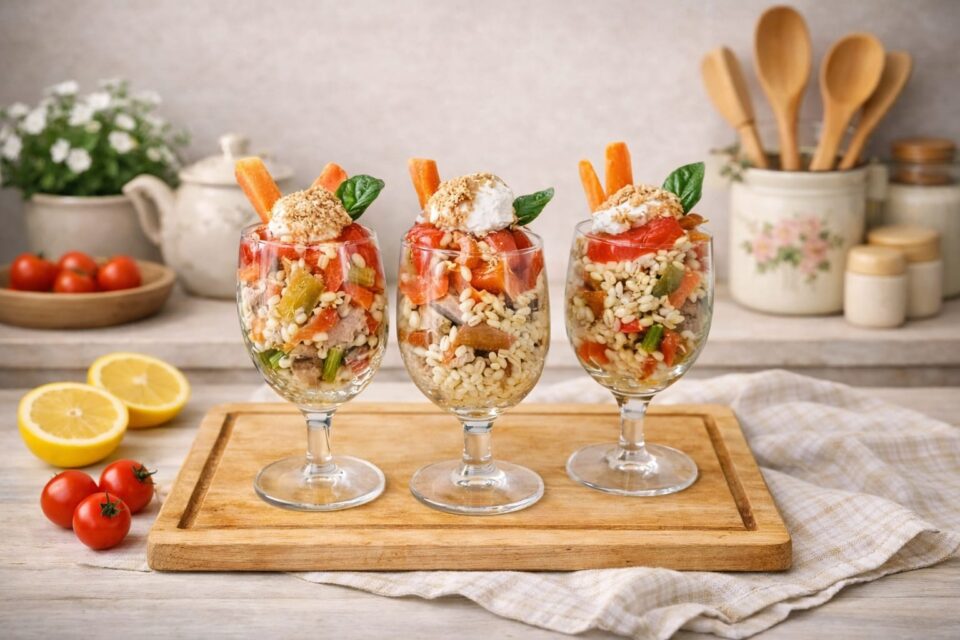 Apericena fresco orzo e tonno