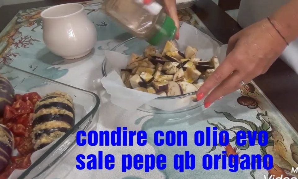 Melanzane a fisarmonica ripiene di pesce spada
