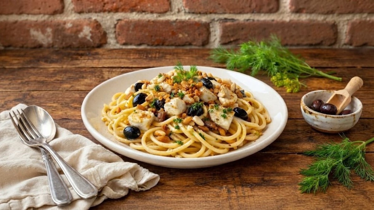 Spaghetti alla Palermitana con pesce azzurro ammuddicatu