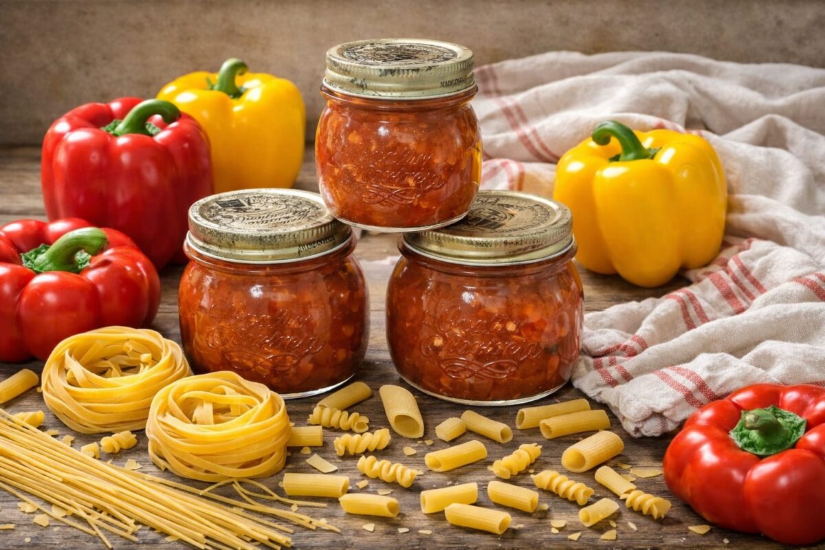 Come fare in casa il sugo pronto ai peperoni
