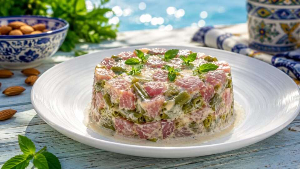 Tartare di pesce spada con maionese di mandorle