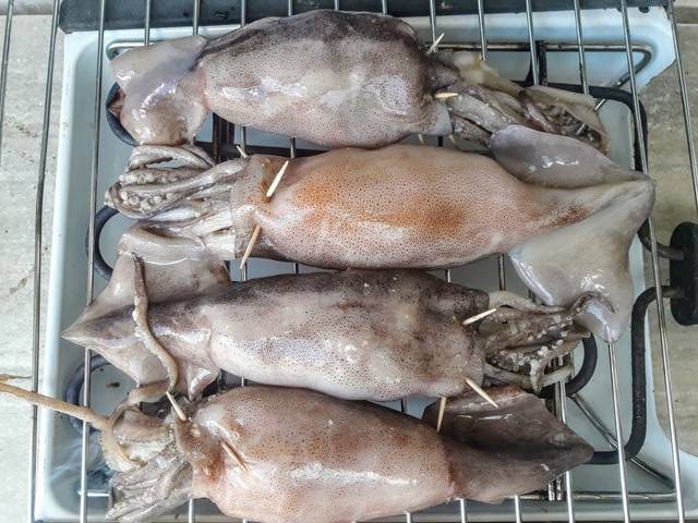 Totani ripieni con farcia di gamberoni