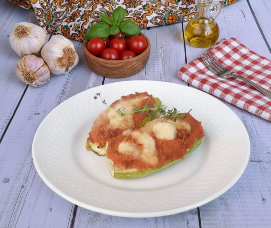 Zucchine ripiene di carne