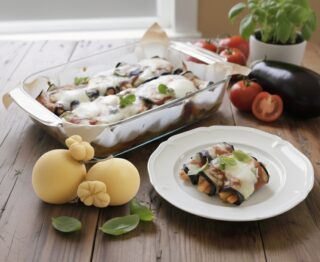 Doppiette di melanzane con caserecce