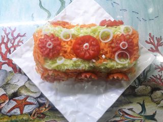 Cheese cake con verdure crude