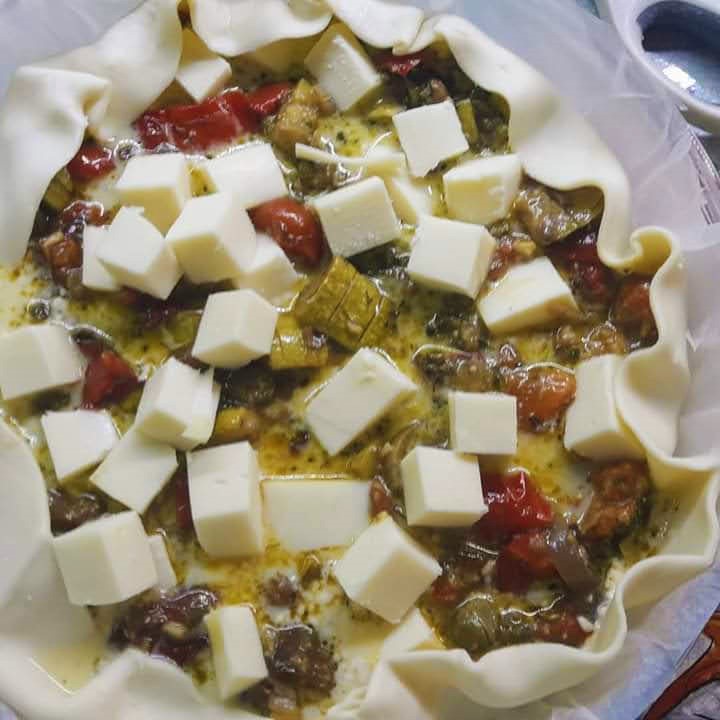 Torta salata di verdure in agrodolce alla siciliana