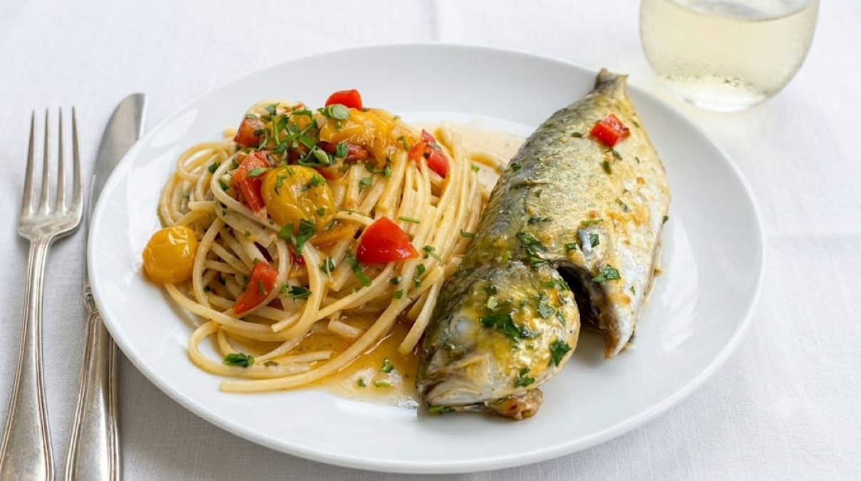 Come fare gli spaghetti con brodetto di ricciola o cavagnola