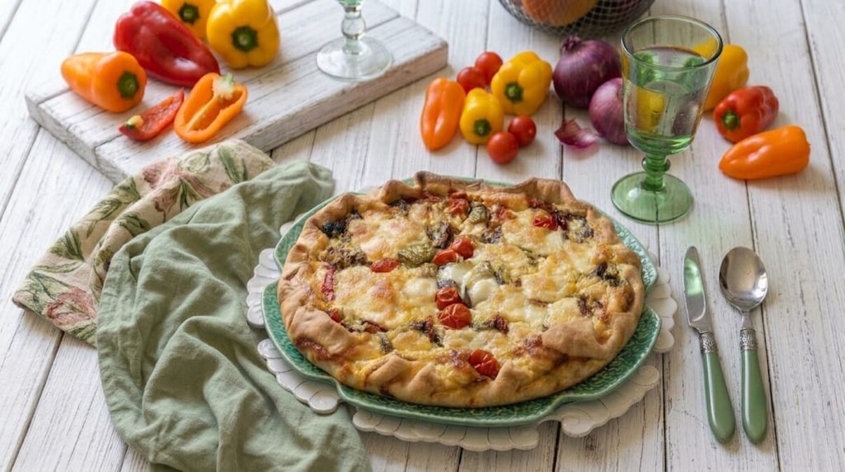 Torta salata di verdure in agrodolce alla siciliana
