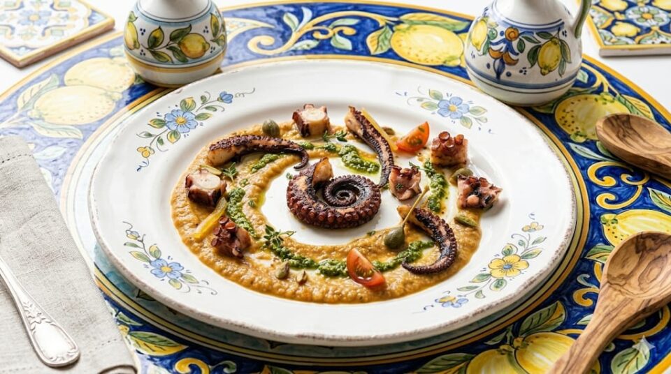 Polpo e verdure gourmet